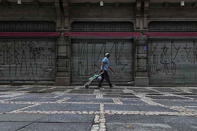 Cidade em Lockdown - Miguel Schincariol / AFP
