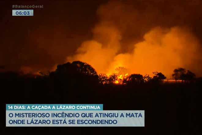 Incêndio atinge área onde Lázaro foi visto