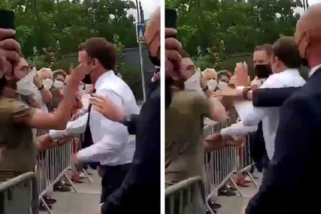 Homem é detido após agredir presidente da França com tapa no rosto