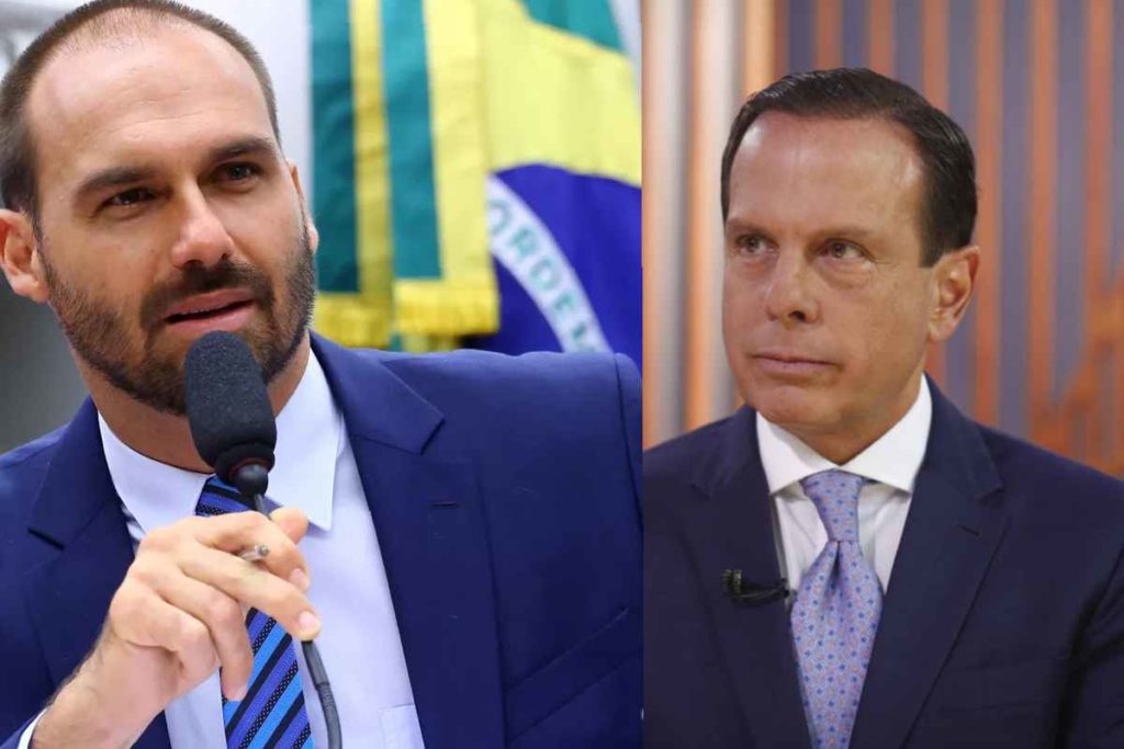 Eduardo Bolsonaro ironiza banho de sol de Dória: “Guerreiro do povo brasileiro”