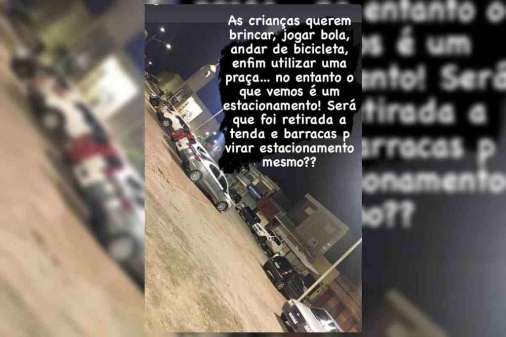 Praça no Centro de União dos Palmares vira estacionamento irregular