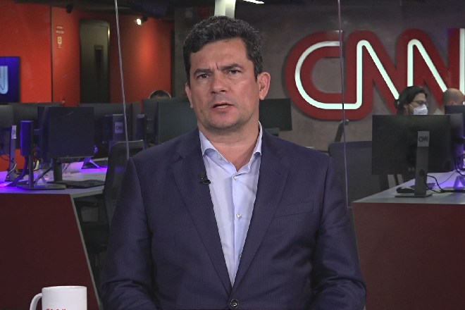 Sérgio Moro durante entrevista na CNN – © Reprodução 