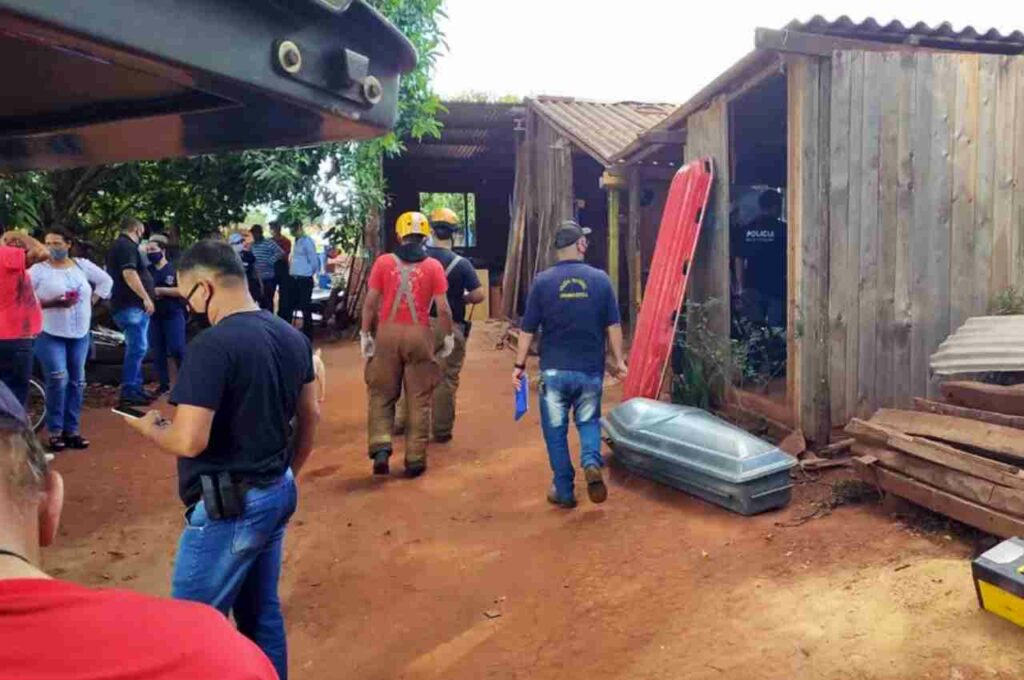 Residência em que corpos foram encontrados | © Polícia Nacional Paraguai/Divulgação