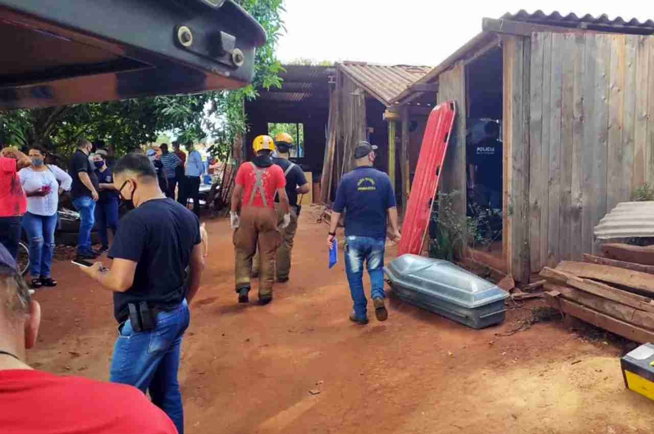 Residência em que corpos foram encontrados | © Polícia Nacional Paraguai/Divulgação