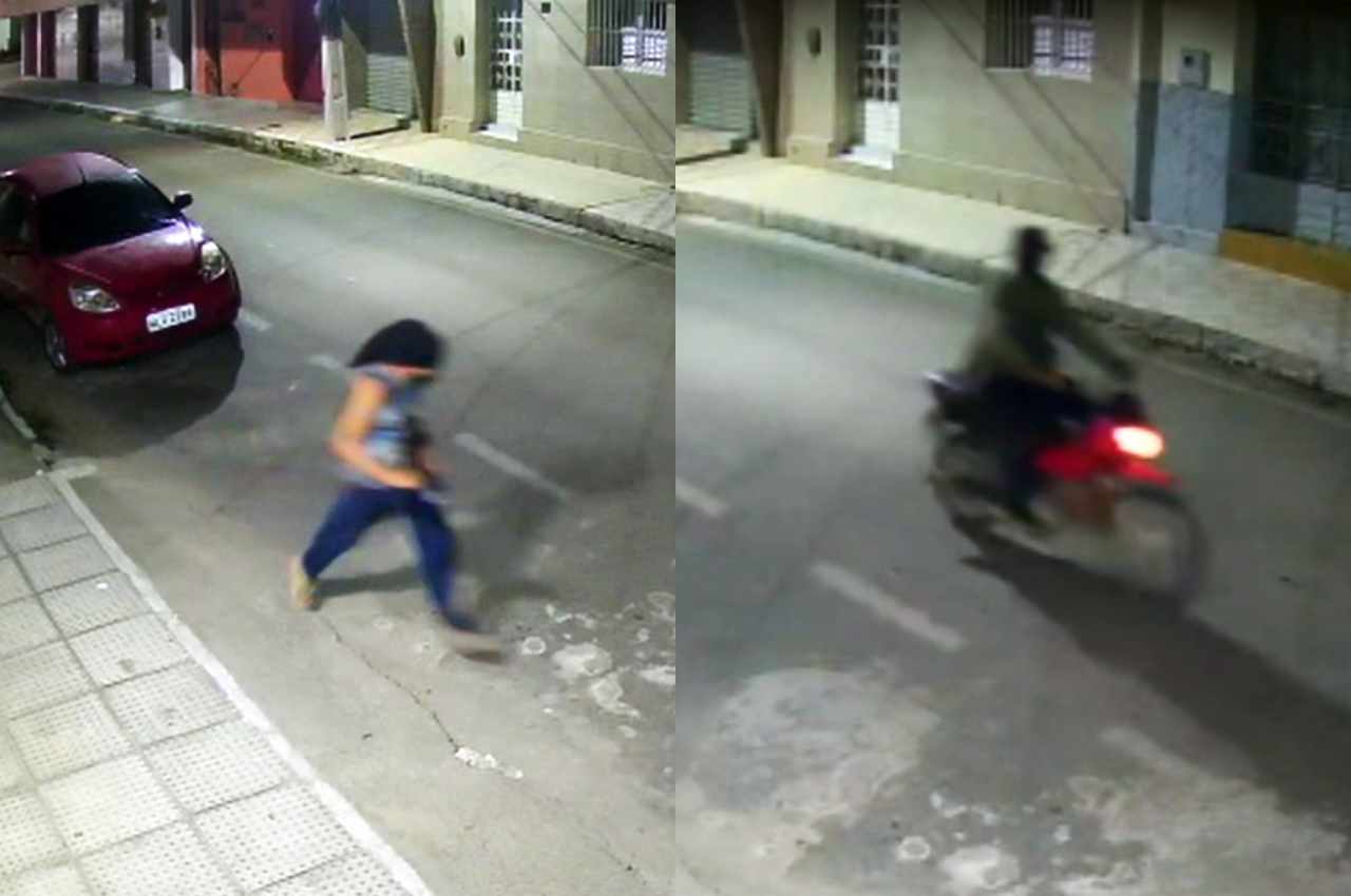 Vídeo mostra suspeitos fugindo após furtar moto em União dos Palmares | © Reprodução