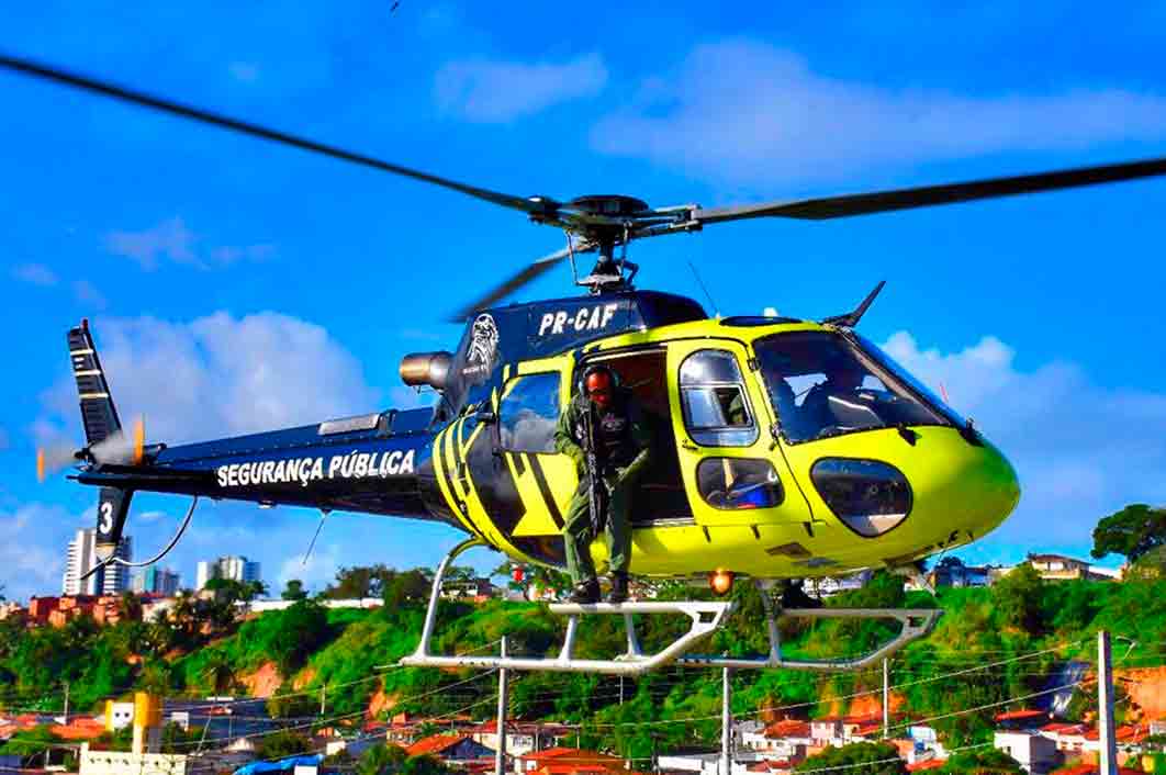 Helicóptero do Grupamento Aéreo da Secretaria de Segurança Pública de Alagoas (SSPAL) | © Divulgação