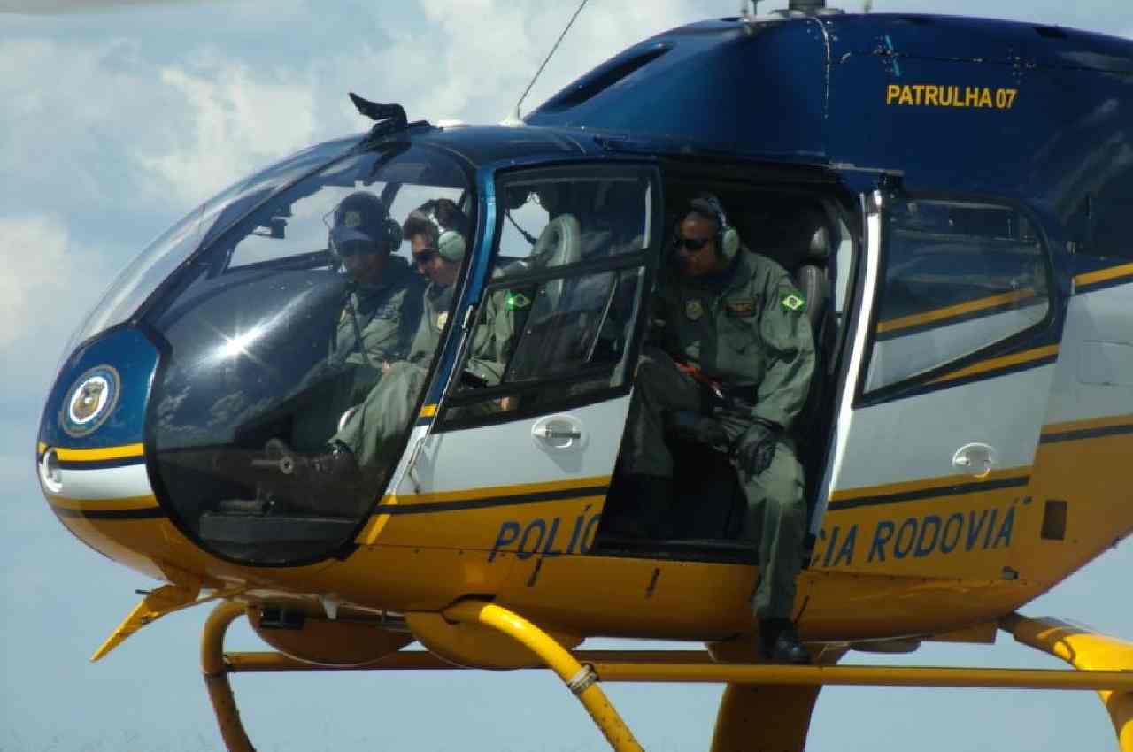 helicópteros com agentes da PRF – © Reprodução