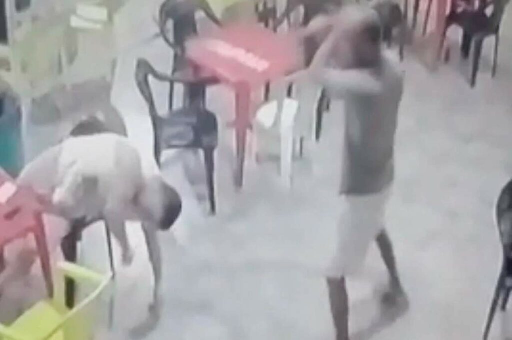 Atacado com golpes de foice, homem sobrevive após quase ser decapitado em bar
