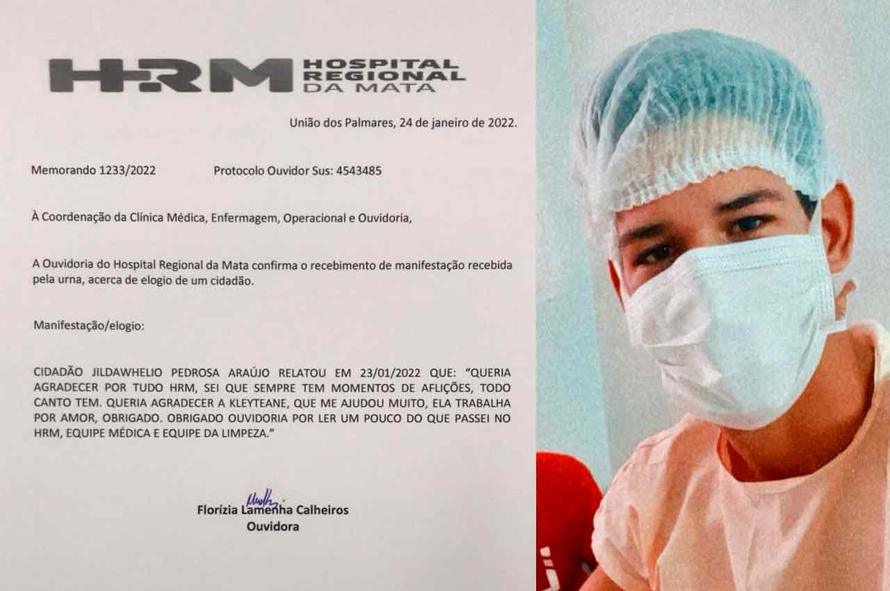O atendimento que o paciente Jiudaw Hélio recebeu rendeu elogios ao HRM e equipe médica | © Cortesia