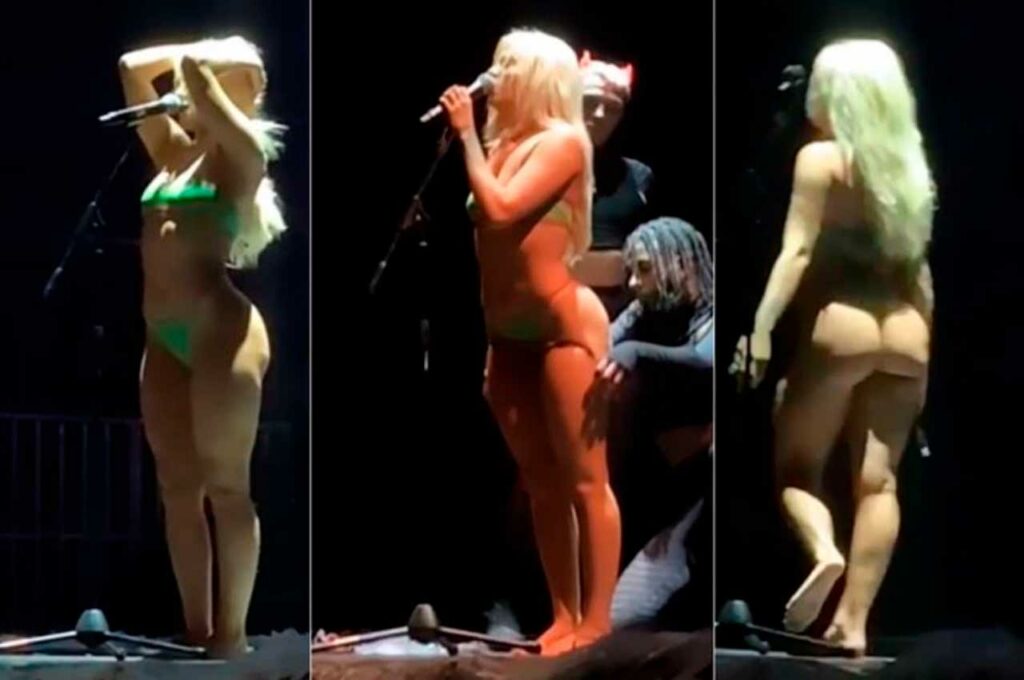 Luísa Sonza tira a roupa durante show e recebe elogios dos fãs