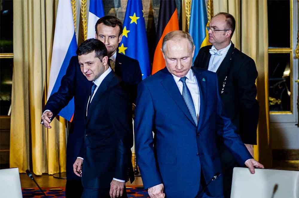 Volodimir Zelensky e Vladimir Putin - @Reprodução