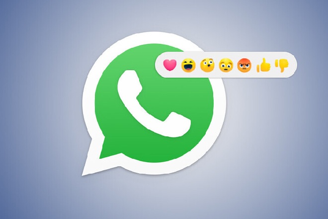 Reação em mensagens do WhatsApp | © Reprodução 