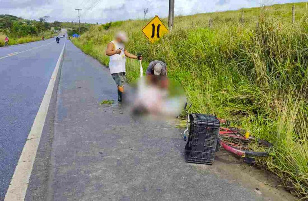 Homens são flagrados esquartejando animal na BR-104 em União dos Palmares