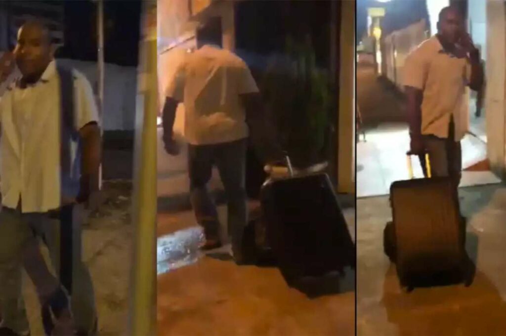 major Sydirlan Hibson Pereira da Silva com mala de dinheiro durante operação da PF/AL | © Reprodução