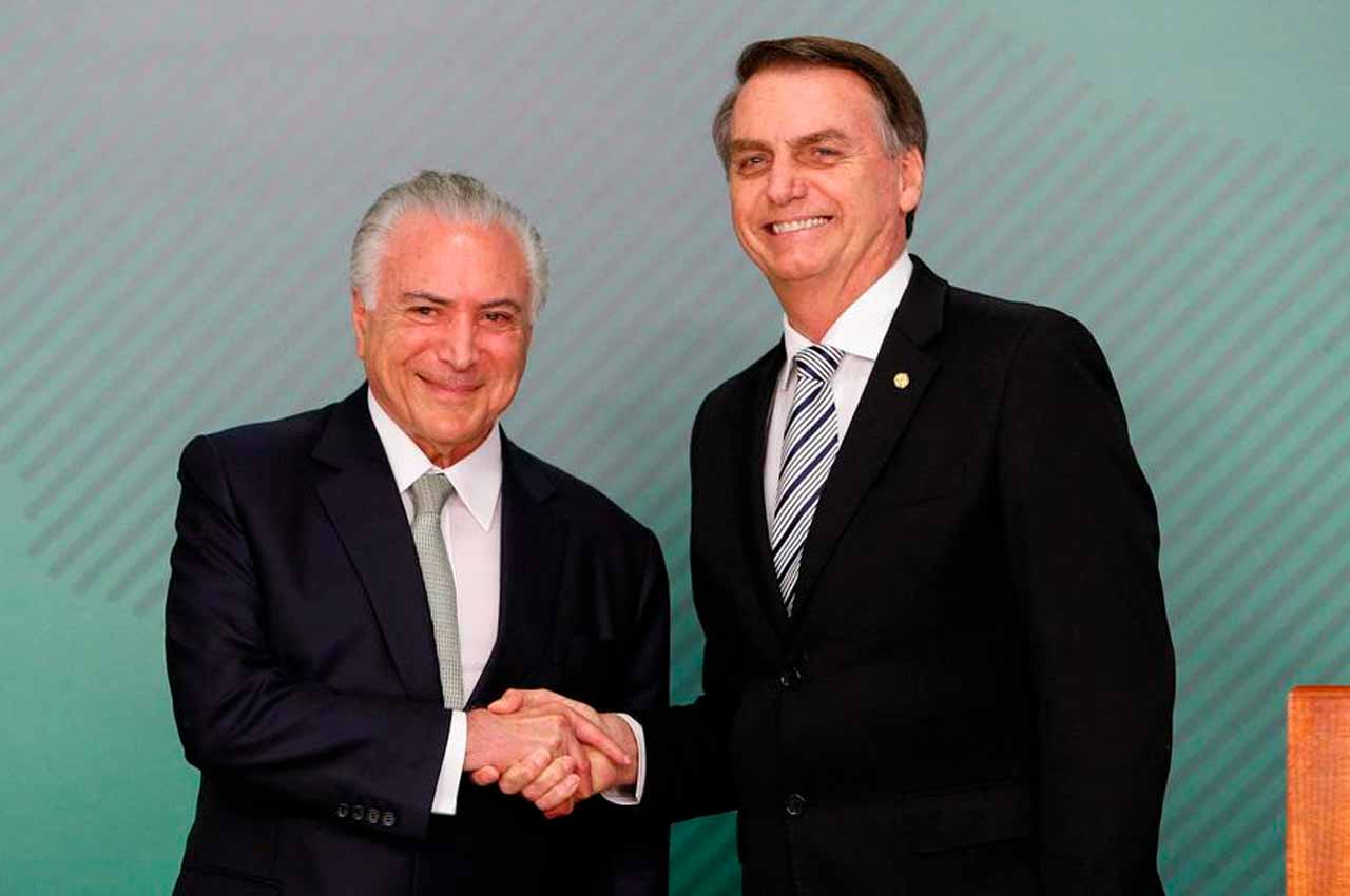 Michel Temer e Bolsonaro | © Alan Santos/PR