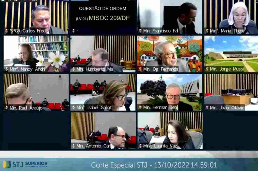 Ministros do STJ durante a votação do caso | © Reprodução