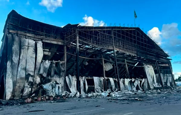Loja da Havan completamente destruída | © Divulgação