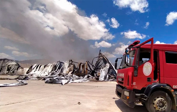 Loja da Havan destruída pelas chamas | © Divulgação