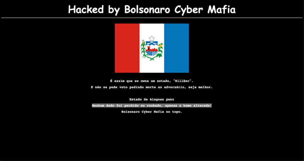 Aviso hacker que invadiu o site da SEFAZ