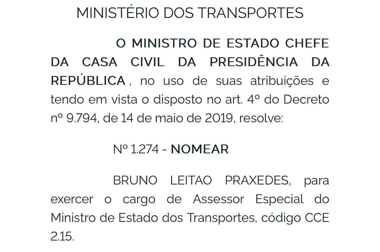 Decreto do Ministério dos Transportes | © Reprodução 