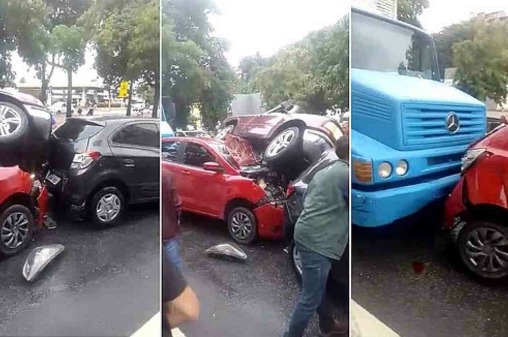 Acidente envolve seis veículos na tarde desta terça-feira (21) em Maceió
