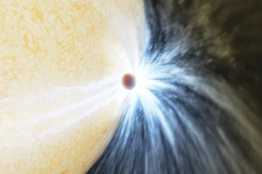 Inédito: Astrônomos capturam estrela engolindo um planeta de uma só vez