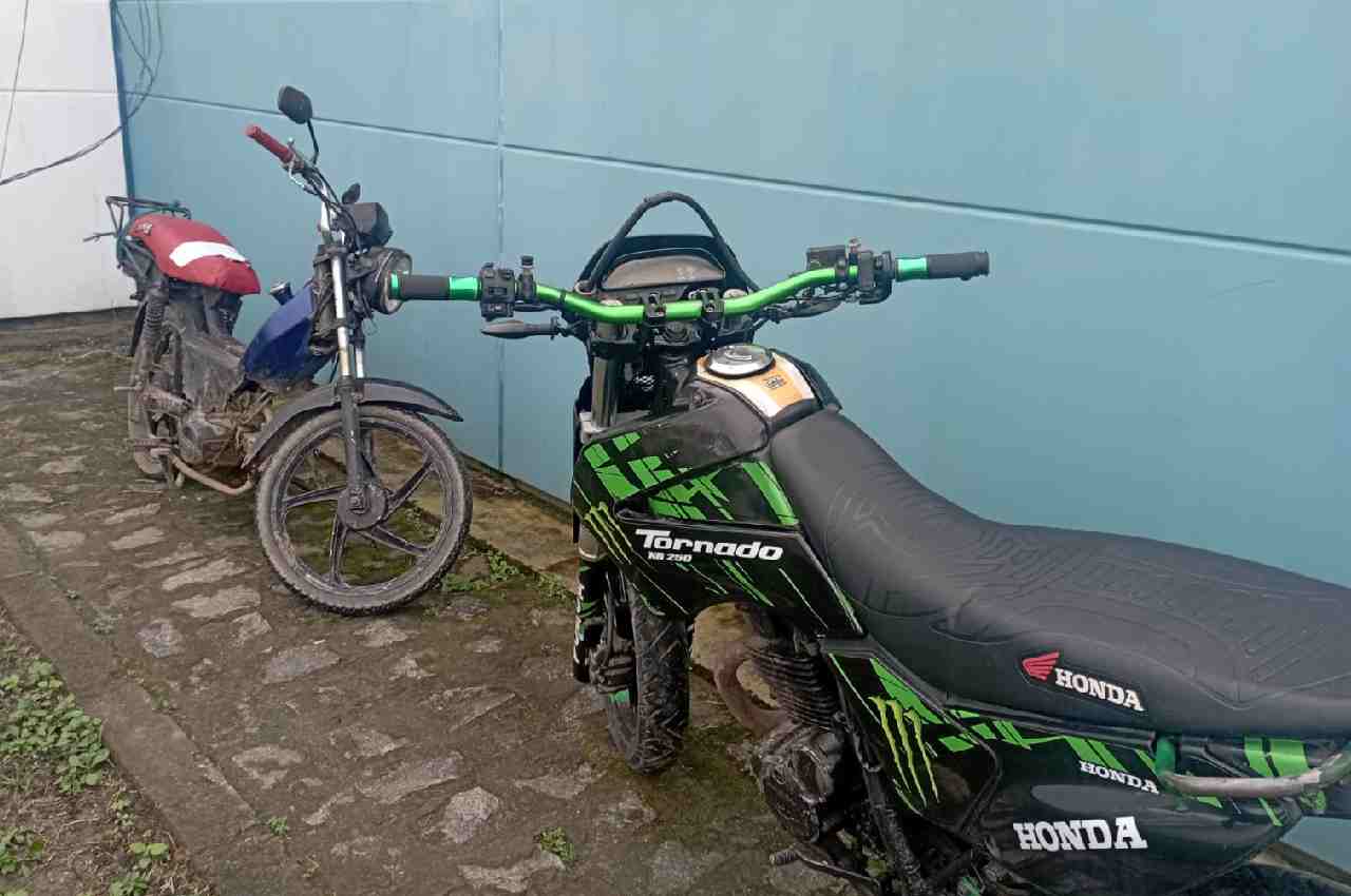 Motocicletas apreendidas durante operação – Foto: Cortesia/2ºBPM