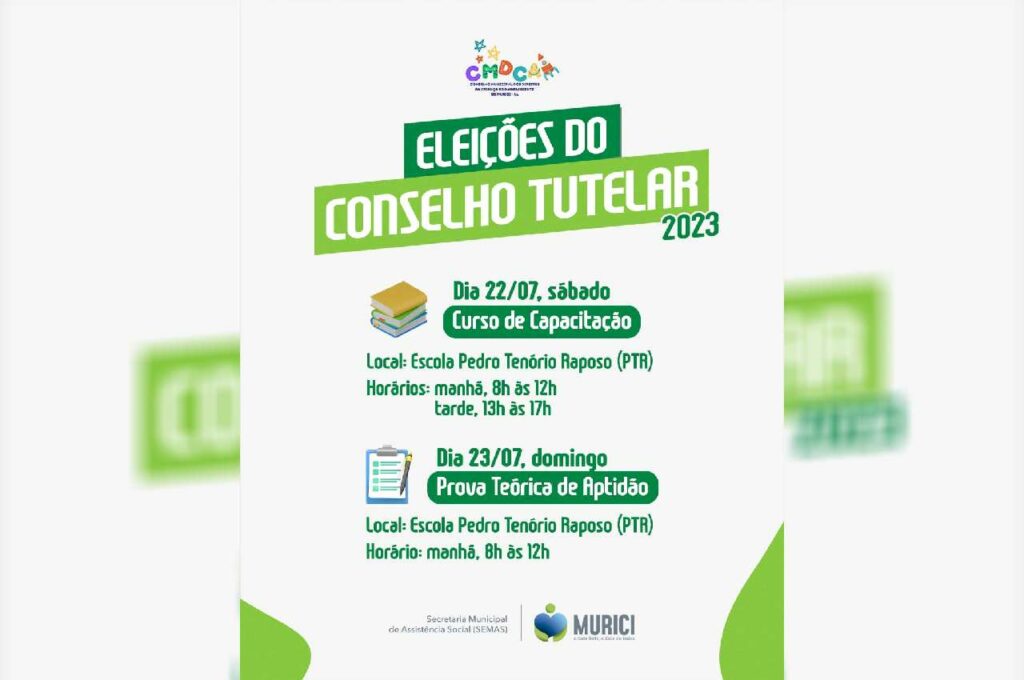 Novo Processo de Escolha de Membros do Conselho Tutelar de Murici é divulgado