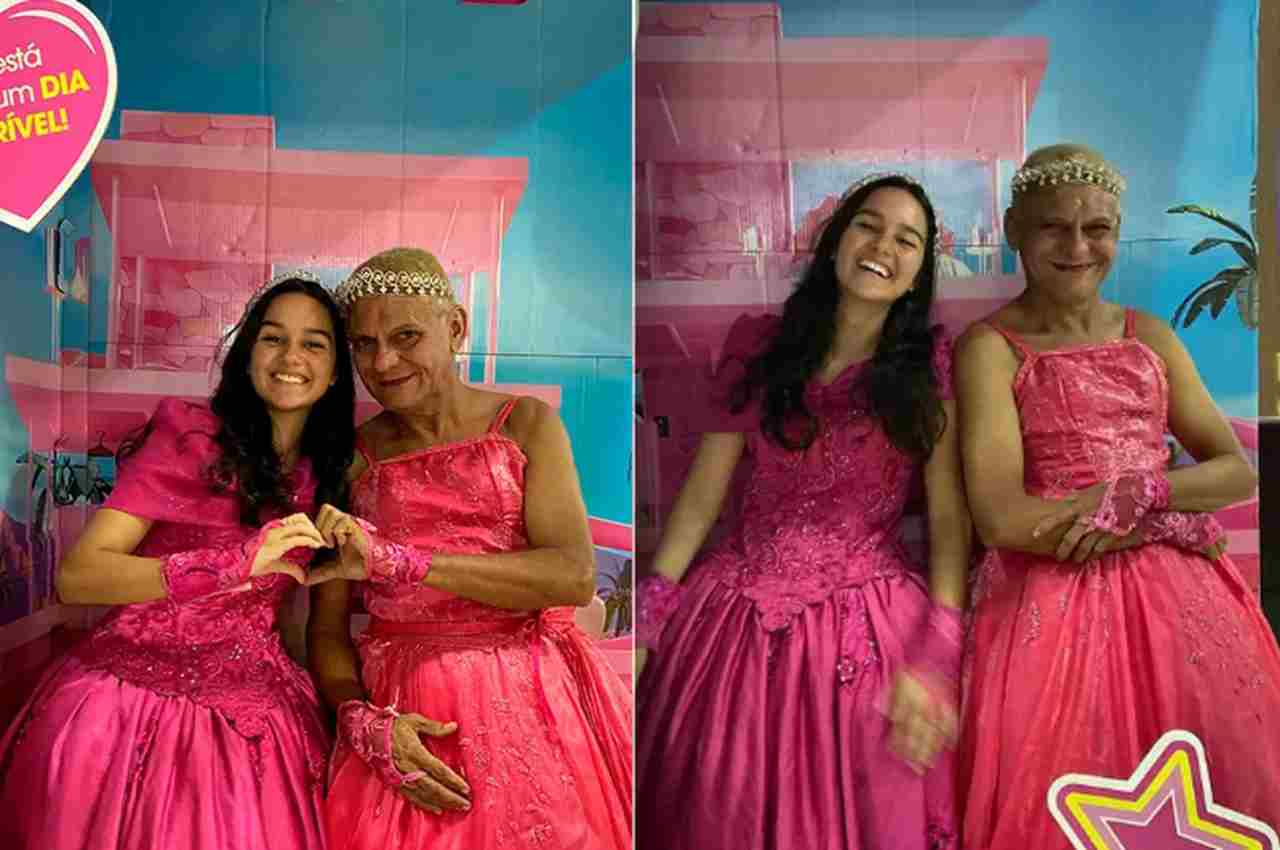 Neta e avô apostaram em looks de Barbie princesa | © Reprodução/Instagram