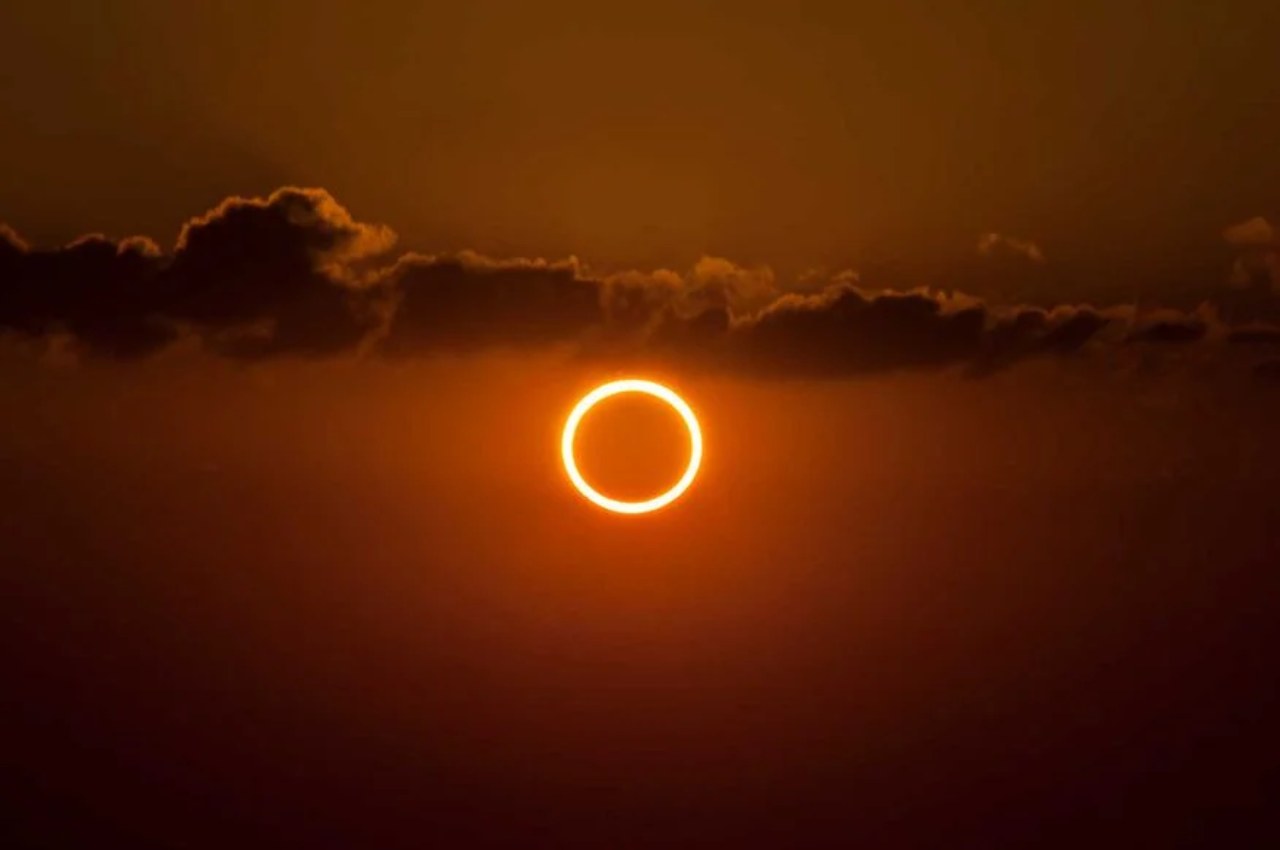 Eclipse solar anular | © Reprodução/Twitter