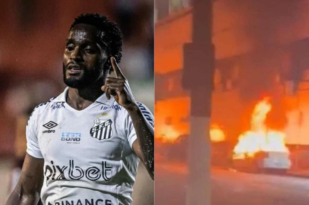 Carro de jogador do Santos é incendiado nos arredores da Vila Belmiro após rebaixamento do time