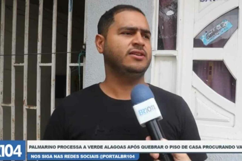 Palmarino processa a Verde Alagoas após quebrar o piso de casa procurando vazamento