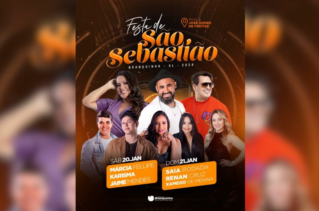 Festa do Padroeiro de Branquinha contará com vasta programação religiosa e artística