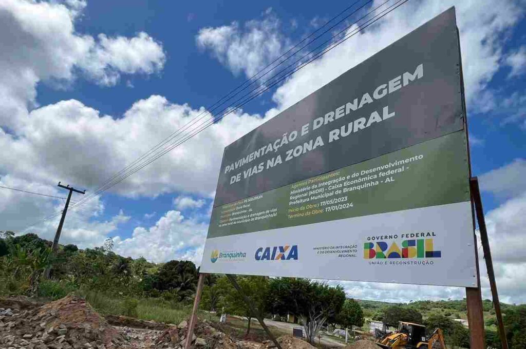 Branquinha inicia obras de pavimentação e drenagem em vias da zona rural