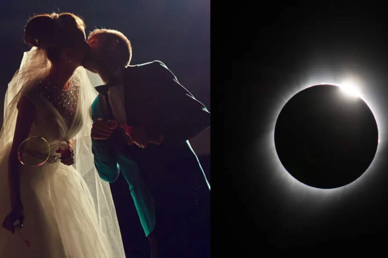O casamento em massa foi chamado de Elope e o Eclipse em Russellville, no Arkansas | @ Reprodução