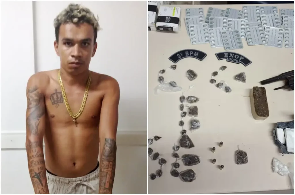 Homem é preso com drogas, arma e munições em Murici