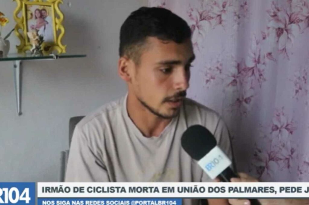 Irmão de ciclista morta em União dos Palmares pede justiça