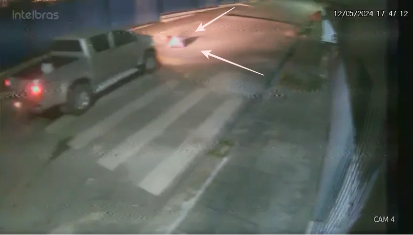 Momento do atropelamento - @Reprodução