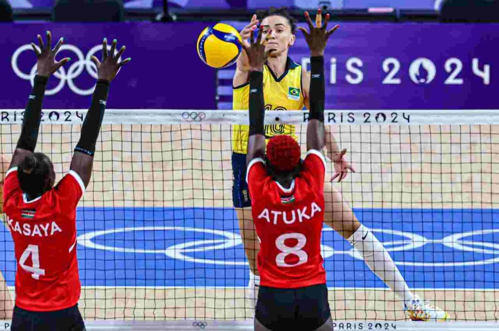Brasil vence Quênia por 3 sets a 0 no vôlei feminino em Paris
