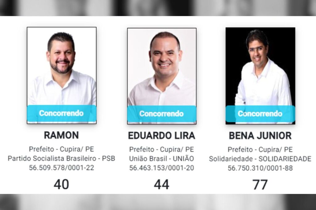 Cupira terá três candidaturas para o Executivo Municipal