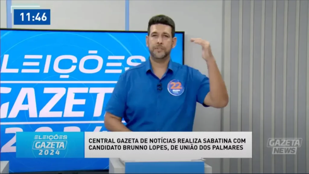 Sem debate, veja como foi a entrevista de Bruno Lopes na Gazeta