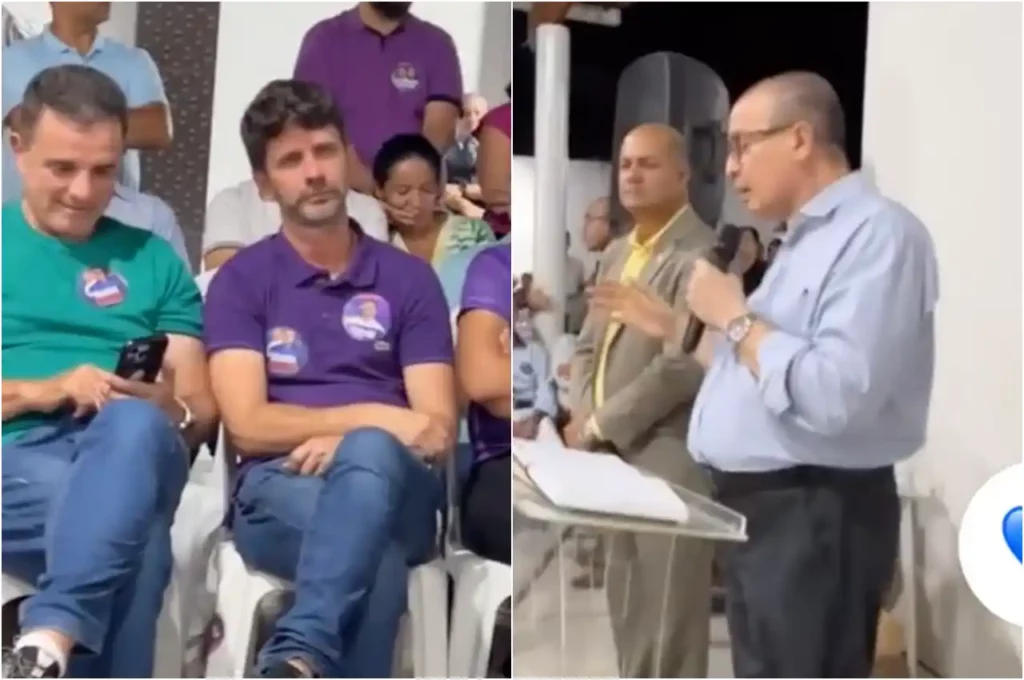 Júnior Menezes recebe “bênção” do pastor da Assembleia de Deus em evento de Sandro Jorge