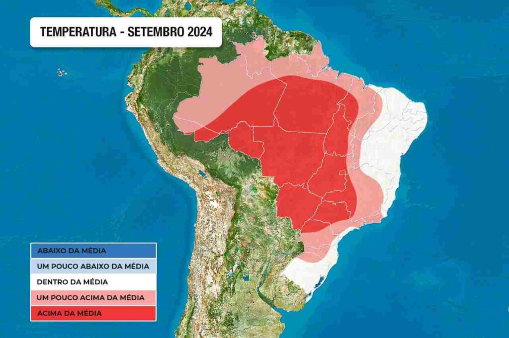 Nordeste terá clima dentro da média, enquanto o resto do Brasil enfrenta onda de calor