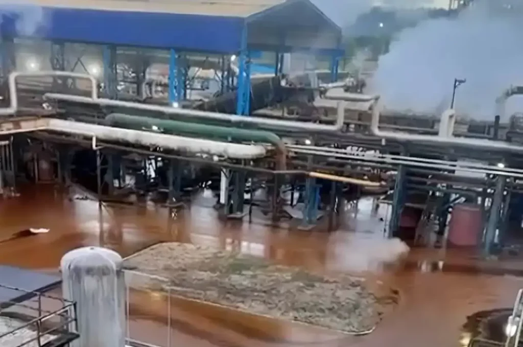 Tanque com melaço explode na Usina Caeté em São Miguel dos Campos