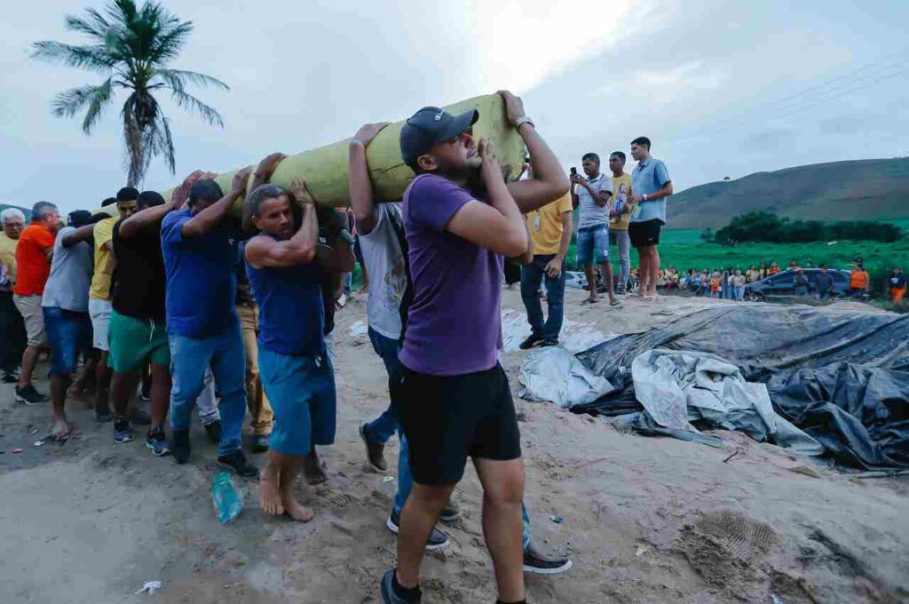 Procissão do Mastro: a caminhada de fé que anuncia os festejos de Nossa Senhora de Lourdes em União