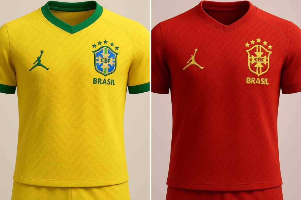 Camisa vermelha da Seleção Brasileira para Copa de 2026 gera polêmica nas redes