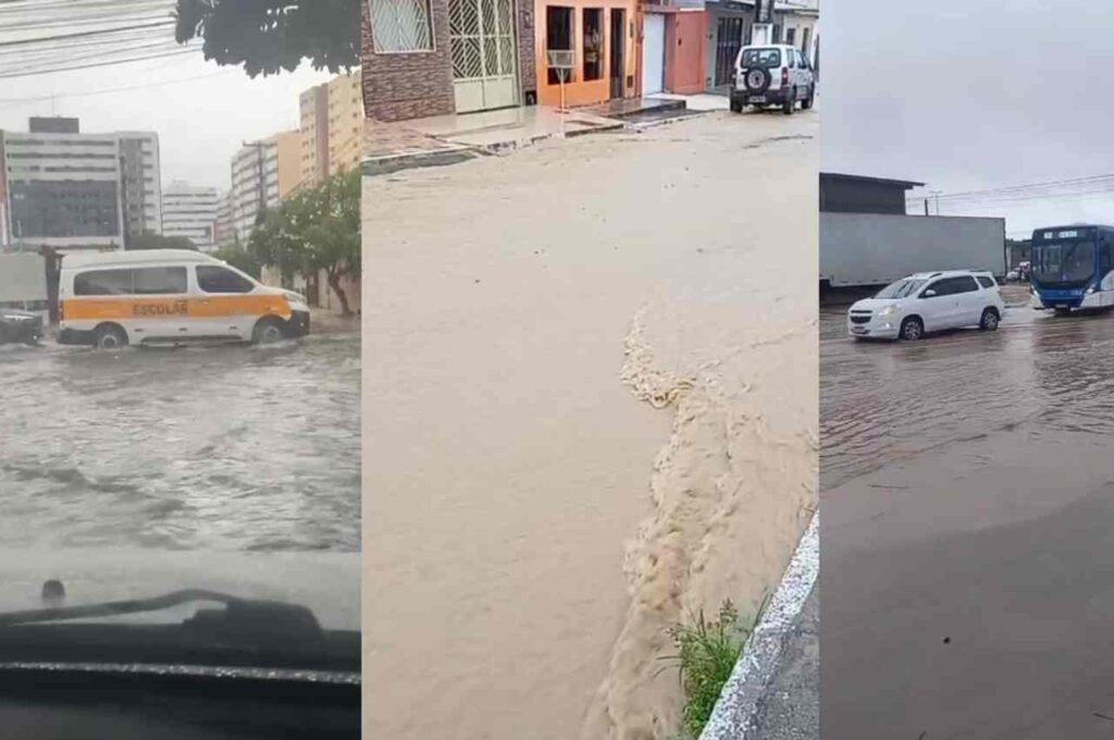 Chuva intensa causa alagamentos e transtornos em Maceió