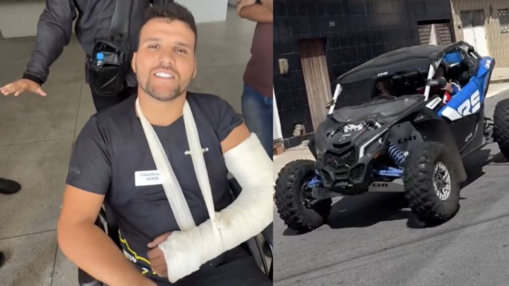 Allef, dos Gêmeos, sofre acidente de quadriciclo em Arapiraca e vai passar por cirurgia