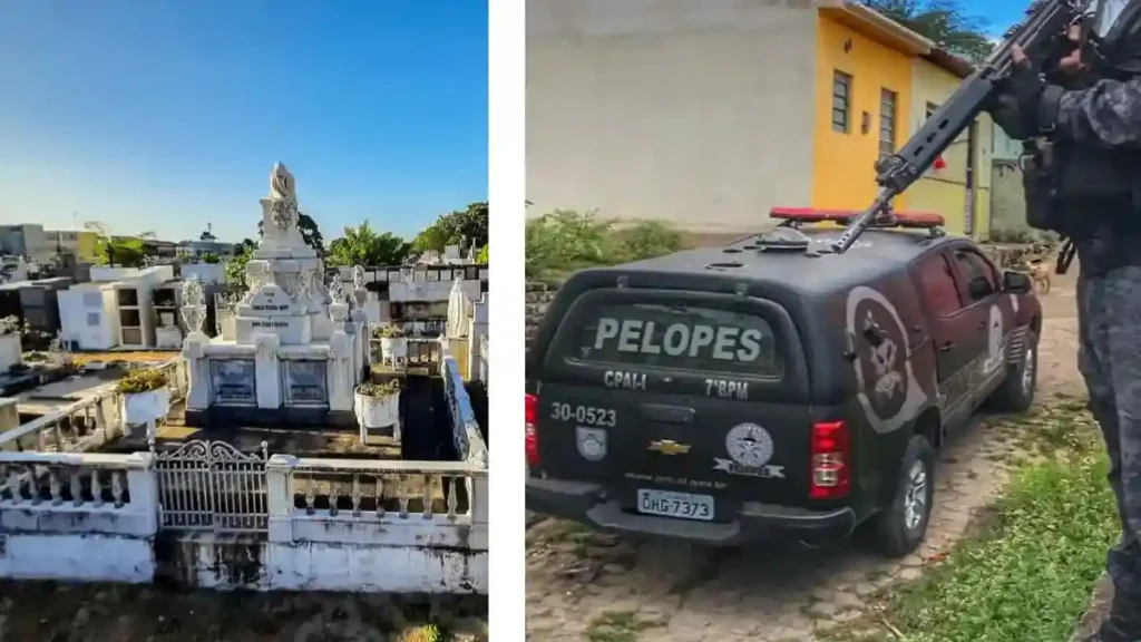 Suspeito é preso por tráfico de drogas dentro de cemitério em São José da Laje