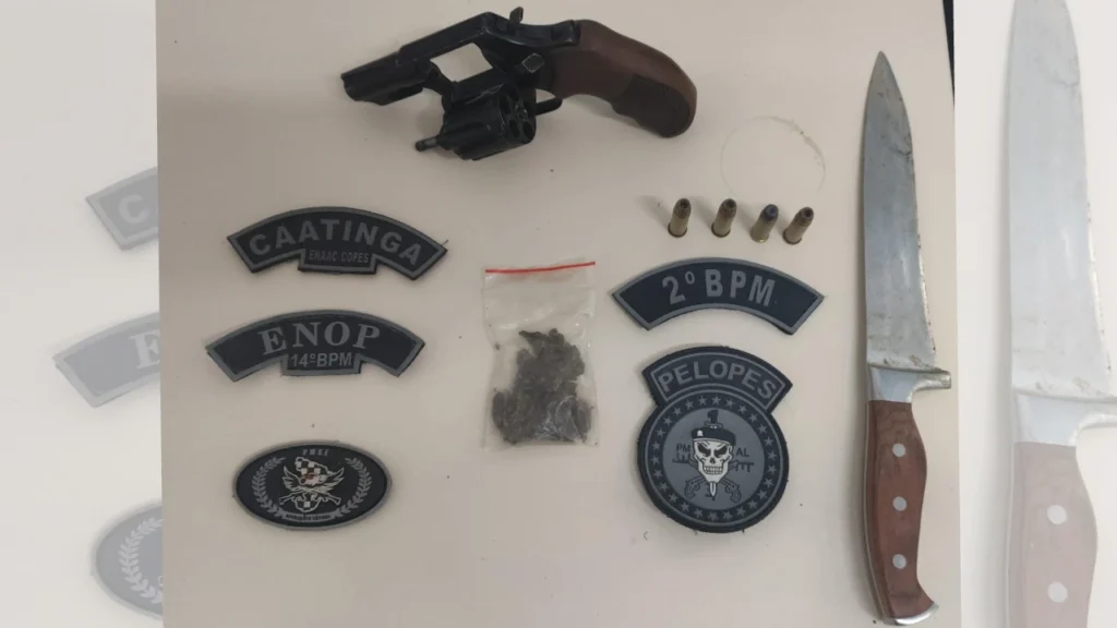 Polícia Militar prende homem armado com revólver e drogas no centro de União dos Palmares